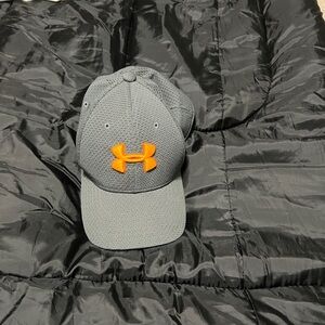 Under Armour Gray Cap with Orange Logo Youth size s/m